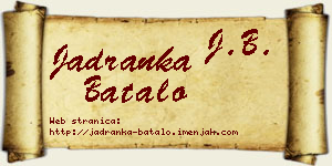 Jadranka Batalo vizit kartica